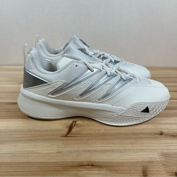 Adidas Dame Certified 3 Low basketball Shoes womens 8 core white silver metallic - Picture 2 of 12